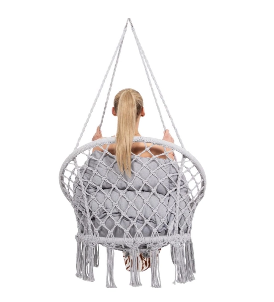 Dondolo da giardino SPR0045, grigio, fino a 150 kg