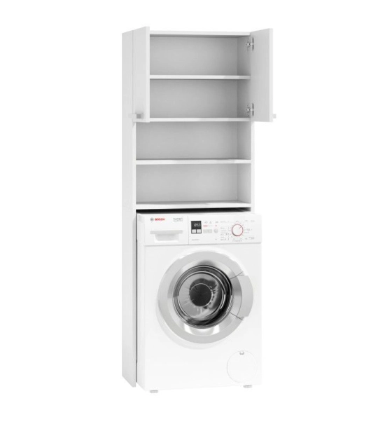 Mobile per lavatrice, bianco, 183x64x30cm