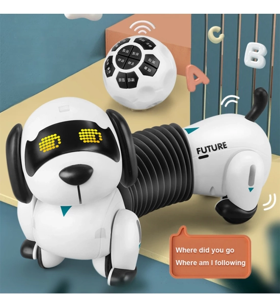 Cane robot DOGGY, giocattolo per bambini, bassotto, telecomando + seguito