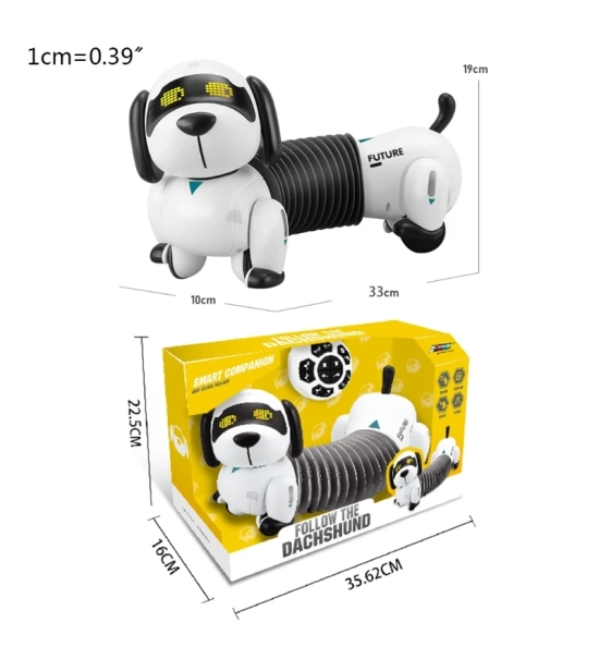 Cane robot DOGGY, giocattolo per bambini, bassotto, telecomando + seguito