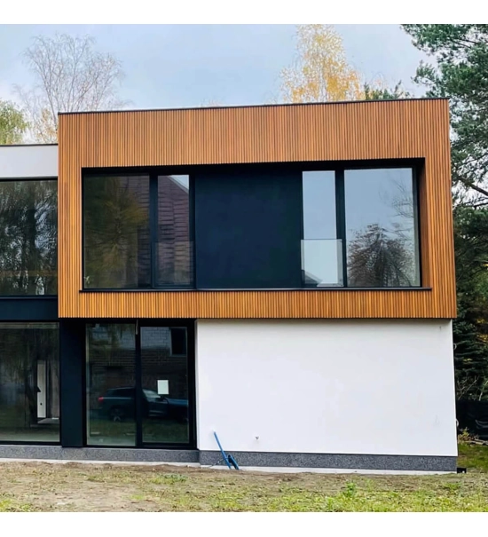 Rivestimento di facciata in WPC, 219x26x2900mm, bianco (0,63 m²)