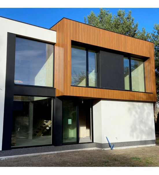 Rivestimento di facciata in WPC, 219x26x2900mm, bianco (0,63 m²)