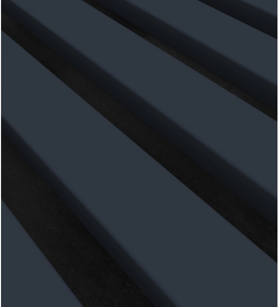 Pannelli Acustici in Legno Fonoassorbenti, antracite, 28x275cm (0.77 m²)