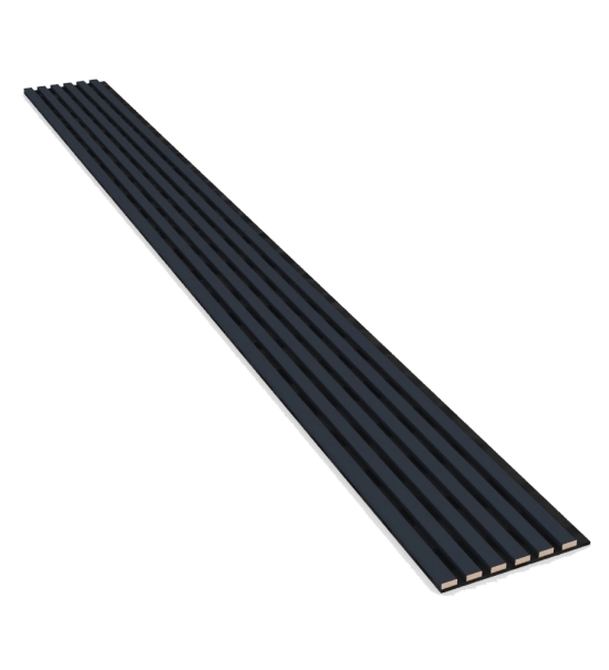 Pannelli Acustici in Legno Fonoassorbenti, antracite, 28x275cm (0.77 m²)