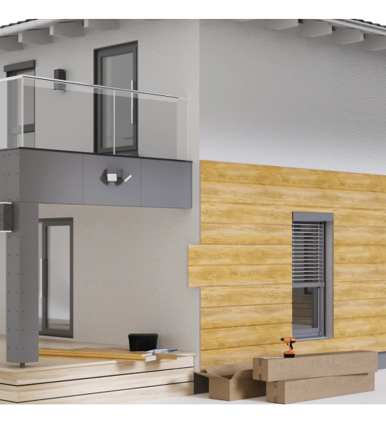 Pannello di facciata EPS200, effetto legno, ROVERE WINCHESTER, 18x1,9x200 cm (0,36 m²)