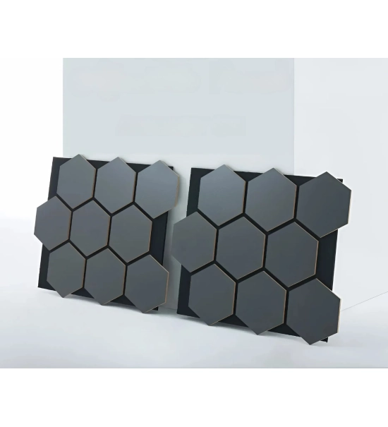 Pannello acustico da parete, ESAGONO ANTRACITE, 790x646 mm