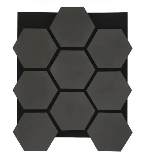 Pannello acustico da parete, ESAGONO ANTRACITE, 790x646 mm