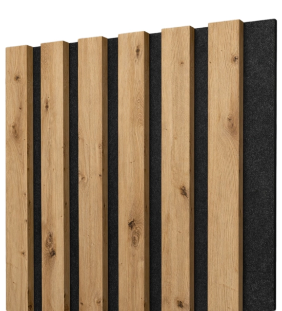 Pannelli Acustici in Legno Fonoassorbenti, quercia rustica, 28x275cm (0.77 m²)