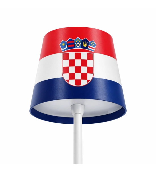 Lampada da tavolo per ristoranti, con bandiera CROAZIA, ricaricabile, batteria da 3600 mAh