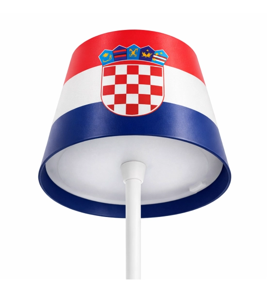 Lampada da tavolo per ristoranti, con bandiera CROAZIA, ricaricabile, batteria da 3600 mAh