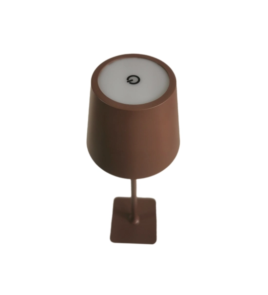 Lampada da tavolo per ristoranti, MARRONE, con batteria ricaricabile, 3600 mAh