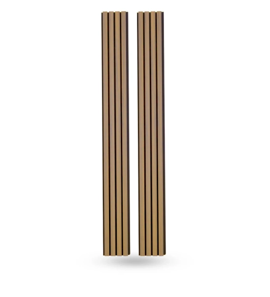WPC fasadni panel TEAK/ČRNA, 219x2900 mm, valovita tekstura, half co-extrusion (0,63 m²)