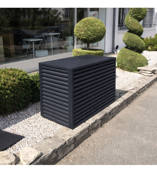 Protezione esterna per pompa di calore, antracite, 110x80x60 cm