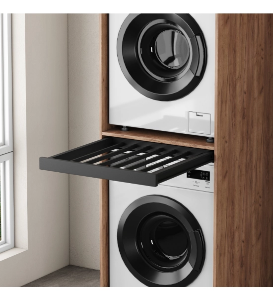 Mobile a colonna per lavatrice e asciugatrice, rovere