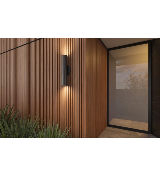 WPC fasadni panel TEAK/ČRNA, 219x2900 mm, valovita tekstura, half co-extrusion (0,63 m²)