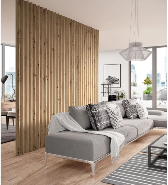 Listelli in legno per pareti divisorie (28x60 mm) (ROVERE RUSTICO)