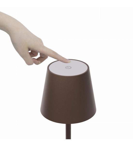 Lampada da tavolo per ristoranti, MARRONE, con batteria ricaricabile, 3600 mAh