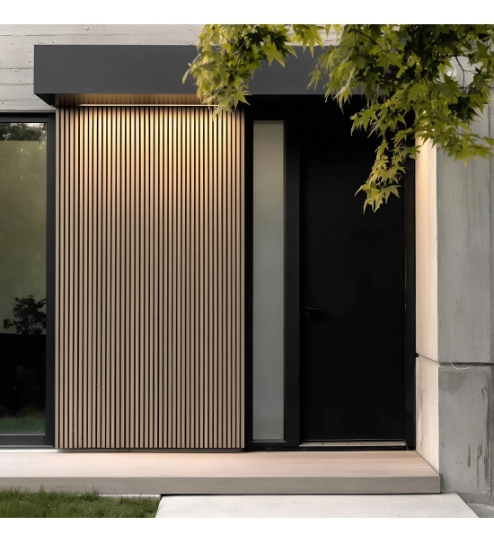 Pannello di facciata WPC, 223x26x2900 mm, ROVERE CHIARO con fughe nere, 6 griglie (0,64 m²)