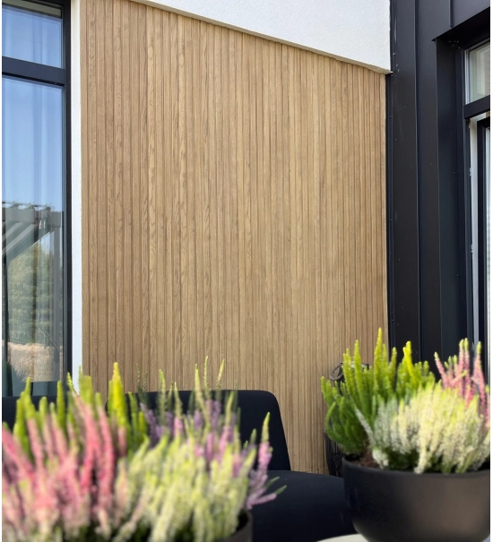 Rivestimento di facciata a lamelle, effetto legno, COLOR SABBIA, 260 x 18 x 0,3 cm (0,47 m²)
