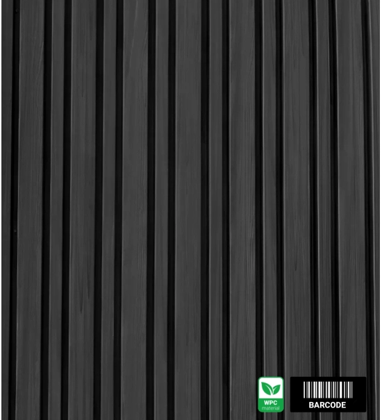 Pannello di facciata WPC BARCODE PREMIUM, 219x2900 mm, NERO (0,63 m²)