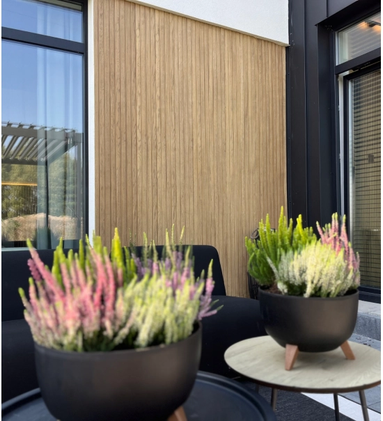 Rivestimento di facciata a lamelle, effetto legno, COLOR SABBIA, 260 x 18 x 0,3 cm (0,47 m²)