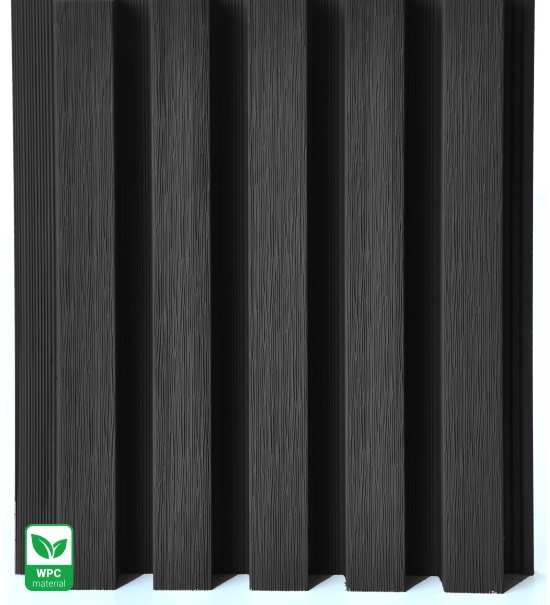 Pannello di facciata WPC BLACK TWIX MINI, 5 doghe, 217x2900 mm, finitura spazzolata