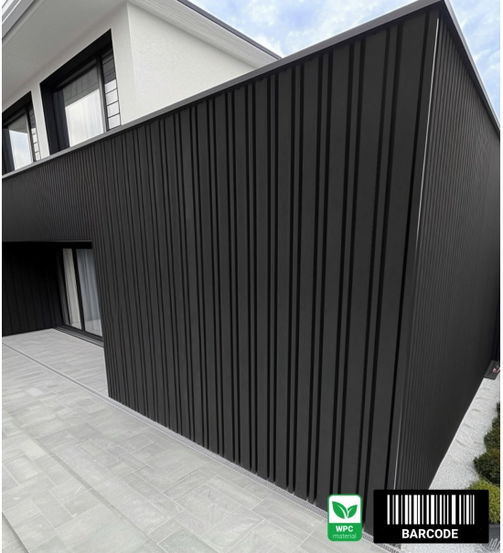 Pannello di facciata WPC BARCODE PREMIUM, 219x2900 mm, NERO (0,63 m²)