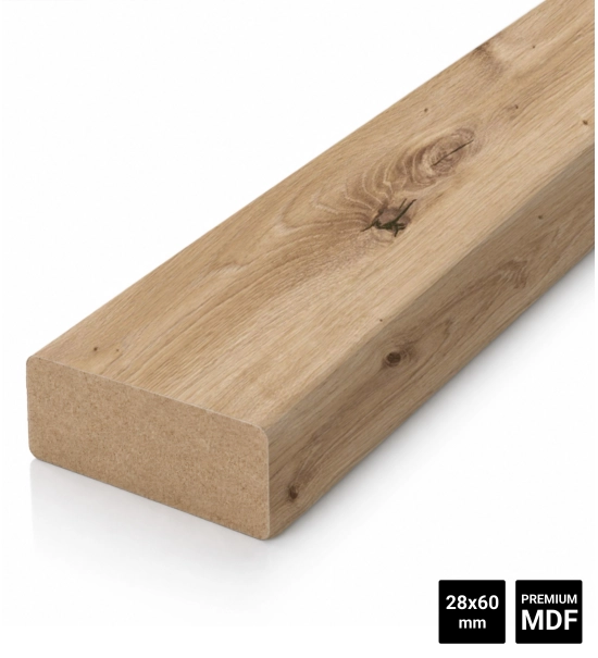Listelli in legno per pareti divisorie (28x60 mm) (ROVERE RUSTICO)