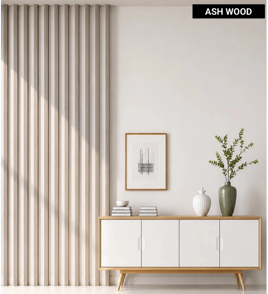 Lamelle decorative 3D, listelli in legno per pareti e soffitto (28x37 mm) (FRASSINO)