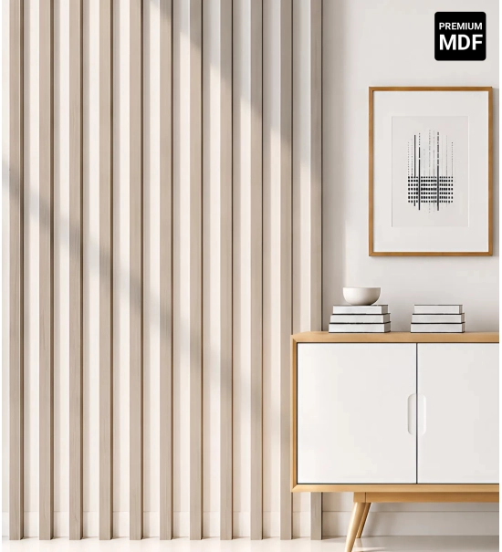 Lamelle decorative 3D, listelli in legno per pareti e soffitto (28x37 mm) (FRASSINO)