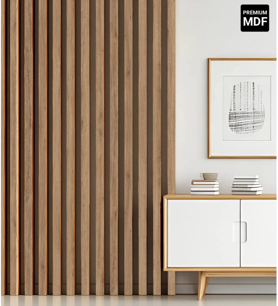 Listelli decorativi 3D, listelli in legno per pareti, soffitti o pareti divisorie (28x37 mm) (craft rovere)