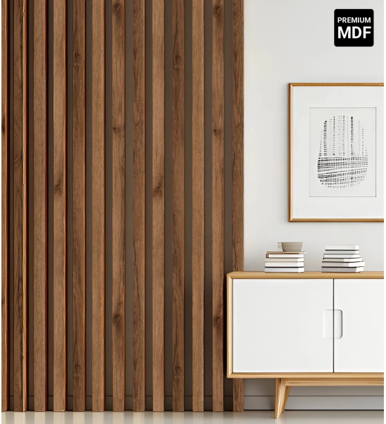 Listelli decorativi 3D, listelli in legno per pareti, soffitti o pareti divisorie (28x37 cm) (ROVERE DULANO)