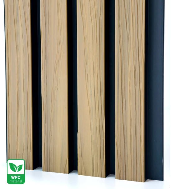 Pannello di facciata WPC, 219x2900 mm, bicolore, ROVERE CHIARO & NERO (0,63 m²)