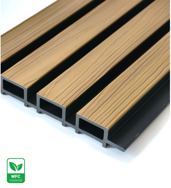 Pannello di facciata WPC, 219x2900 mm, bicolore, ROVERE CHIARO & NERO (0,63 m²)