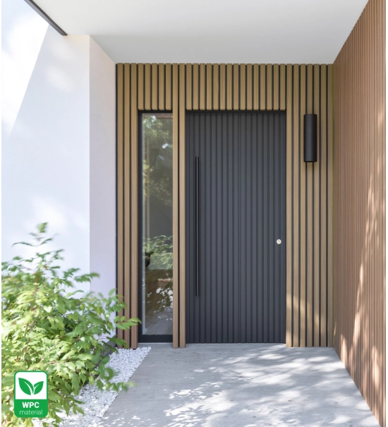 Pannello di facciata WPC, 219x2900 mm, bicolore, ROVERE CHIARO & NERO (0,63 m²)
