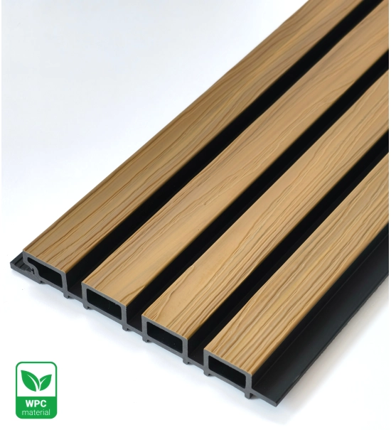 Pannello di facciata WPC, 219x2900 mm, bicolore, ROVERE CHIARO & NERO (0,63 m²)