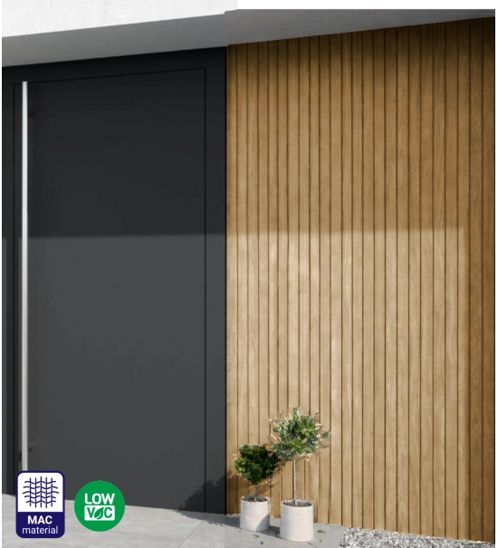Rivestimento di facciata a lamelle, effetto legno, ROVERE NATURALE, 260 x 18 x 0,3 cm (0,47 m²)