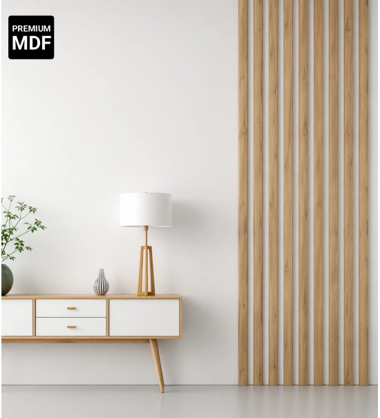 Listelli decorativi 3D, listelli in legno per pareti, soffitti o pareti divisorie (28x37 mm) (craft rovere)