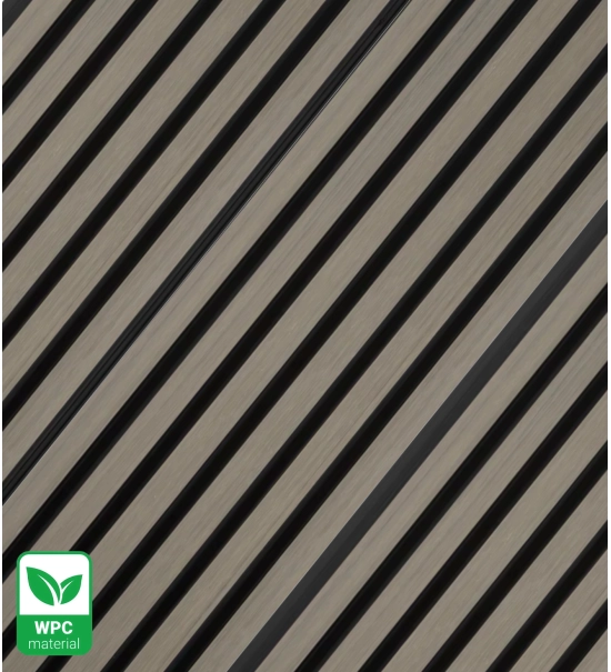 WPC fasadni panel, 223x26x2900 mm, SIVO s črnimi fugami, 6 rešetk (0,64 m²)