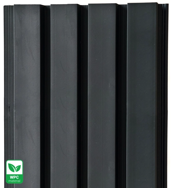 Pannello di facciata WPC, 219x2900 mm, NERO finitura liscia (0,63 m²)