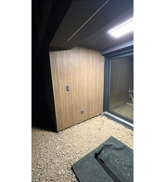 Rivestimento di facciata a lamelle, effetto legno, COLOR SABBIA, 260 x 18 x 0,3 cm (0,47 m²)