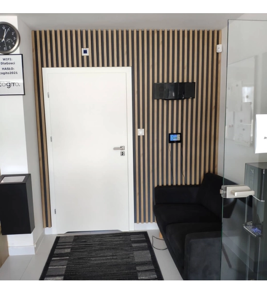 Listelli decorativi 3D, listelli in legno per pareti, soffitti o pareti divisorie (28x37 mm) (craft rovere)