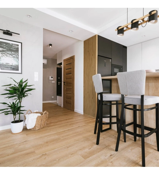 Listelli decorativi 3D, listelli in legno per pareti, soffitti o pareti divisorie (28x37 mm) (craft rovere)