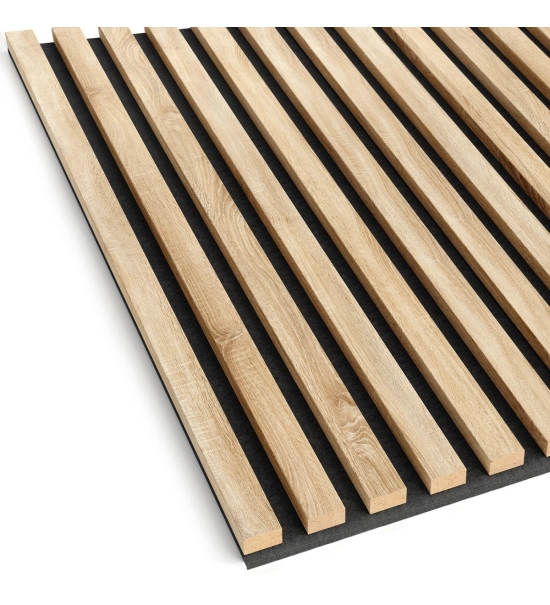 Pannelli Acustici in Legno Fonoassorbenti, rovere sonoma, 60x60cm