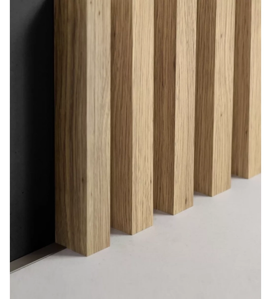 Listelli decorativi 3D, listelli in legno per pareti, soffitti o pareti divisorie (28x37 mm) (craft rovere)